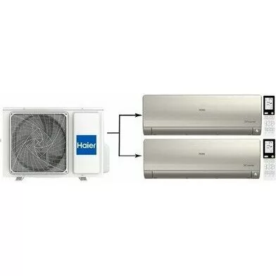 Мульти сплит система на 2 комнаты HAIER 2U40S2SM1FA/AS25S2SF2FA-G*2шт