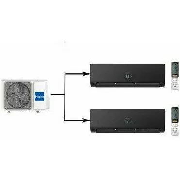 Мульти сплит система на 2 комнаты HAIER 2U50S2SM1FA-3/AS25S2SF2FA-B/AS35S2SF2FA-B