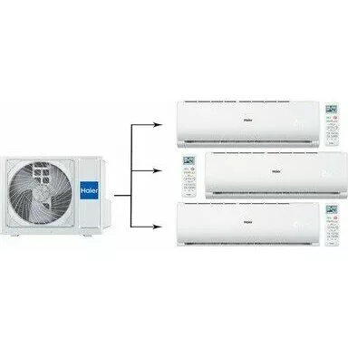 Мульти сплит система на 3 комнаты HAIER 3U70S2SR5FA/AS12TS6HRA-M/AS07TS6HRA-M*2шт